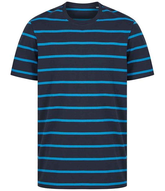 Front Row Striped T-Shirt - Navy/Marine Blue (FR136)