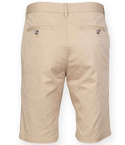 Front Row Stretch Chino Shorts - Stone (FR605)