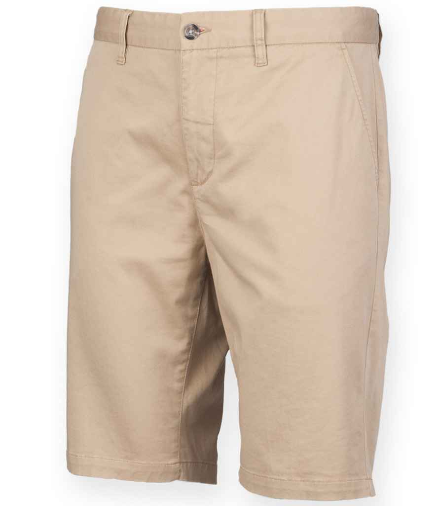 Front Row Stretch Chino Shorts - Stone (FR605)