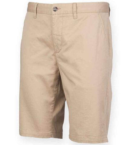 Front Row Stretch Chino Shorts - Stone (FR605)