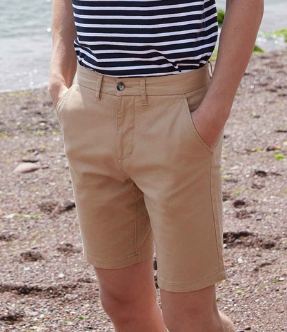 Front Row Stretch Chino Shorts - Stone (FR605)