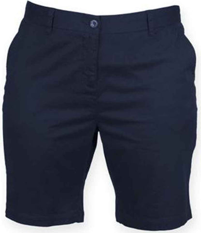 Front Row Ladies Stretch Chino Shorts - Navy (FR606)