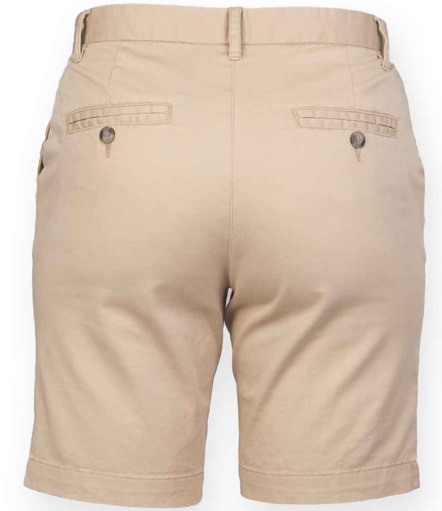 Front Row Ladies Stretch Chino Shorts - Stone (FR606)