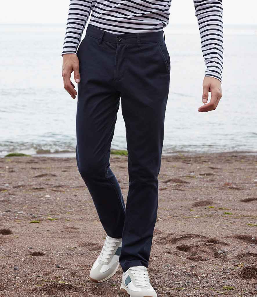 Front Row Stretch Chino Trousers - Navy (FR621)