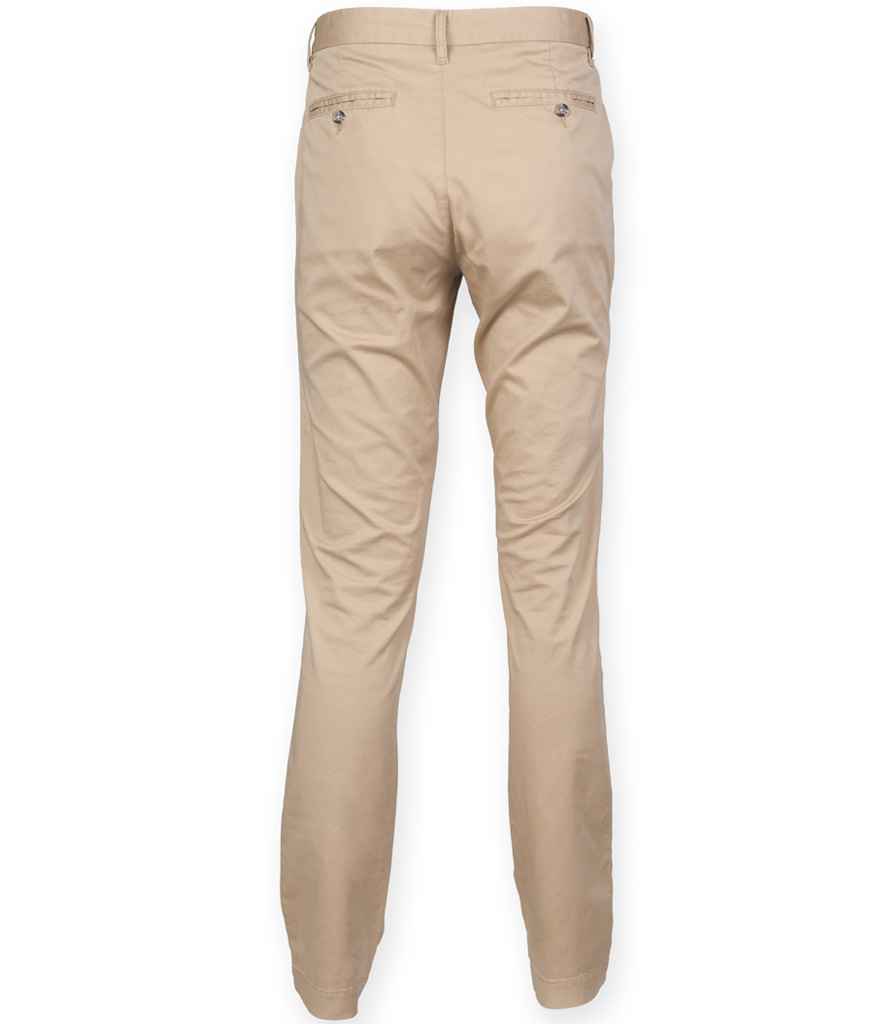 Front Row Stretch Chino Trousers - Stone (FR621)