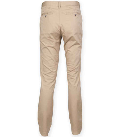 Front Row Stretch Chino Trousers - Stone (FR621)