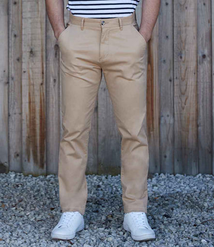 Front Row Stretch Chino Trousers - Stone (FR621)