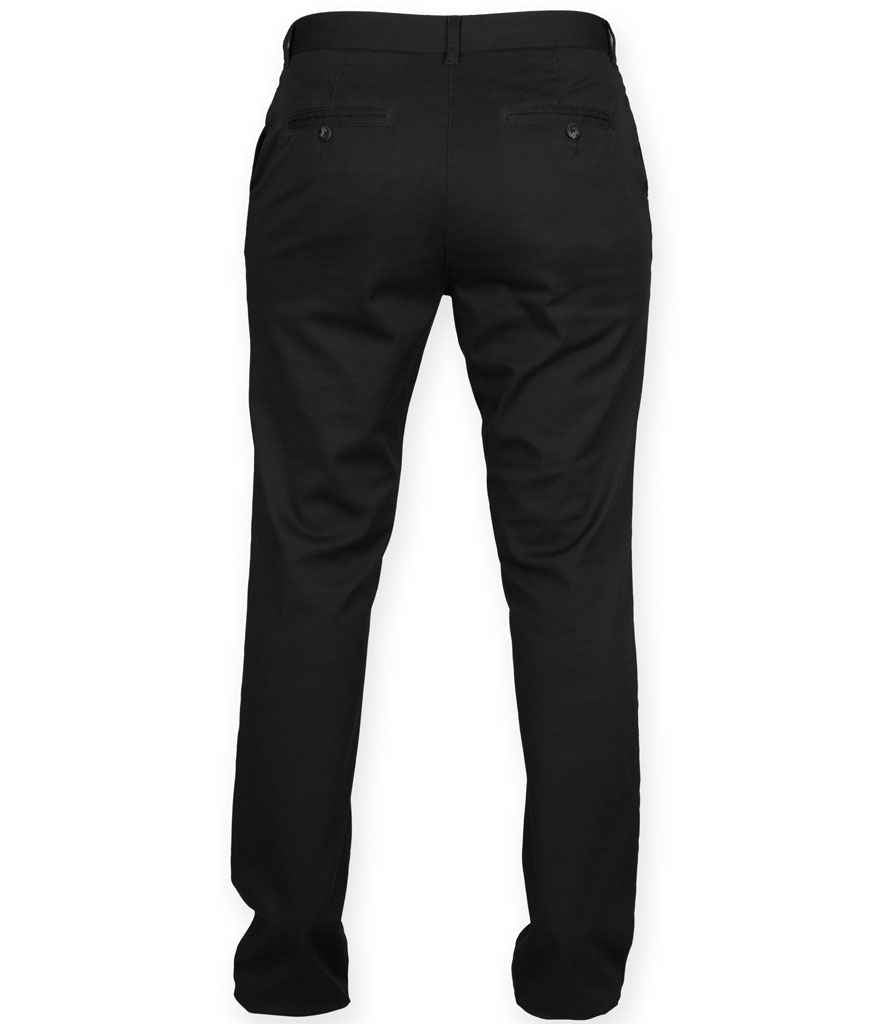 Front Row Ladies Stretch Chino Trousers - Black (FR622)