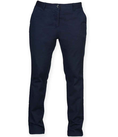 Front Row Ladies Stretch Chino Trousers - Navy (FR622)