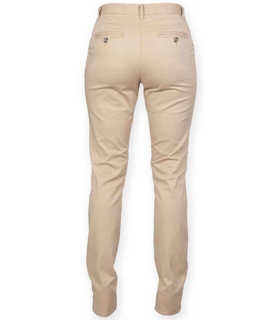 Front Row Ladies Stretch Chino Trousers - Stone (FR622)