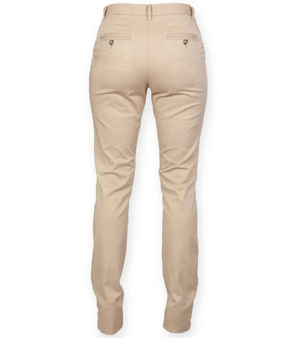 Front Row Ladies Stretch Chino Trousers - Stone (FR622)