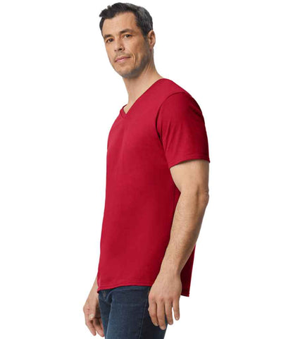 Gildan SoftStyle® V Neck T-Shirt - Cherry Red (GD10)