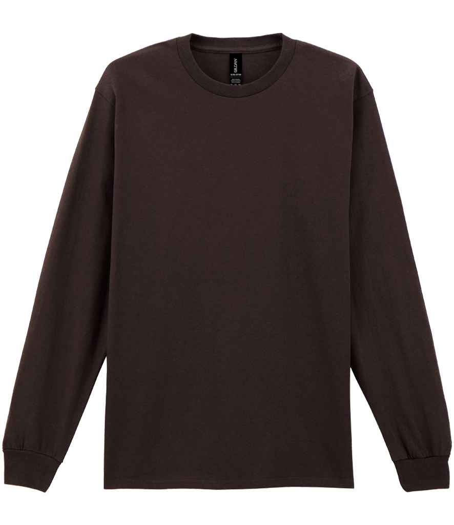 Gildan Ultra Cotton™ Long Sleeve T-Shirt - Dark Chocolate (GD14)
