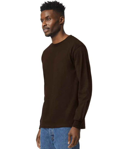 Gildan Ultra Cotton™ Long Sleeve T-Shirt - Dark Chocolate (GD14)