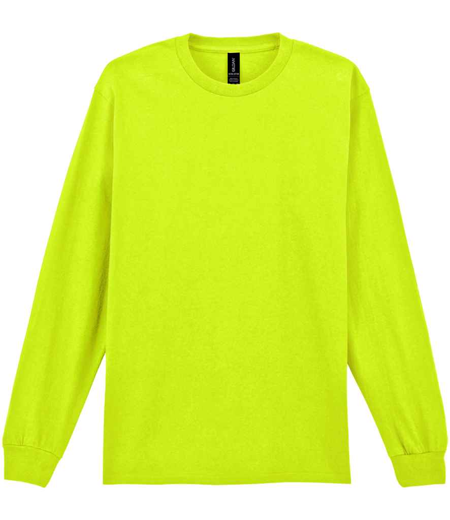 Gildan Ultra Cotton™ Long Sleeve T-Shirt - Safety Green (GD14)