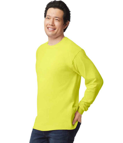 Gildan Ultra Cotton™ Long Sleeve T-Shirt - Safety Green (GD14)