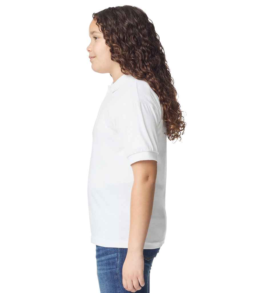Gildan Kids DryBlend® Jersey Polo Shirt - White (GD40B)