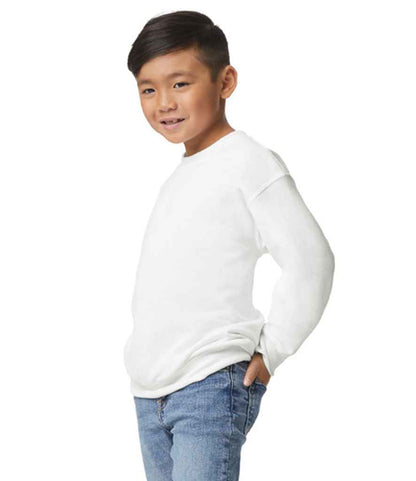 Gildan Kids Heavy Blend™ Drop Shoulder Sweatshirt - White (GD56B)