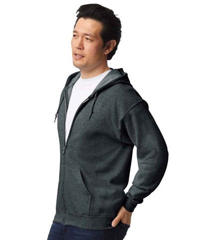 Gildan Heavy Blend™ Zip Hooded Sweatshirt - Dark Heather (GD58)