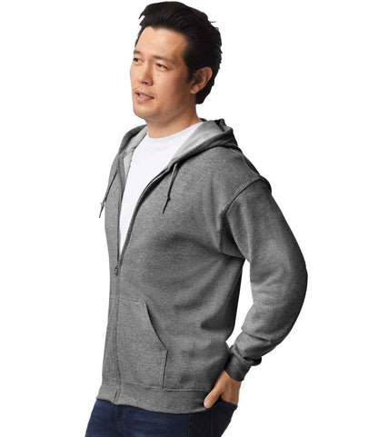 Gildan Heavy Blend™ Zip Hooded Sweatshirt - Graphite Heather (GD58)