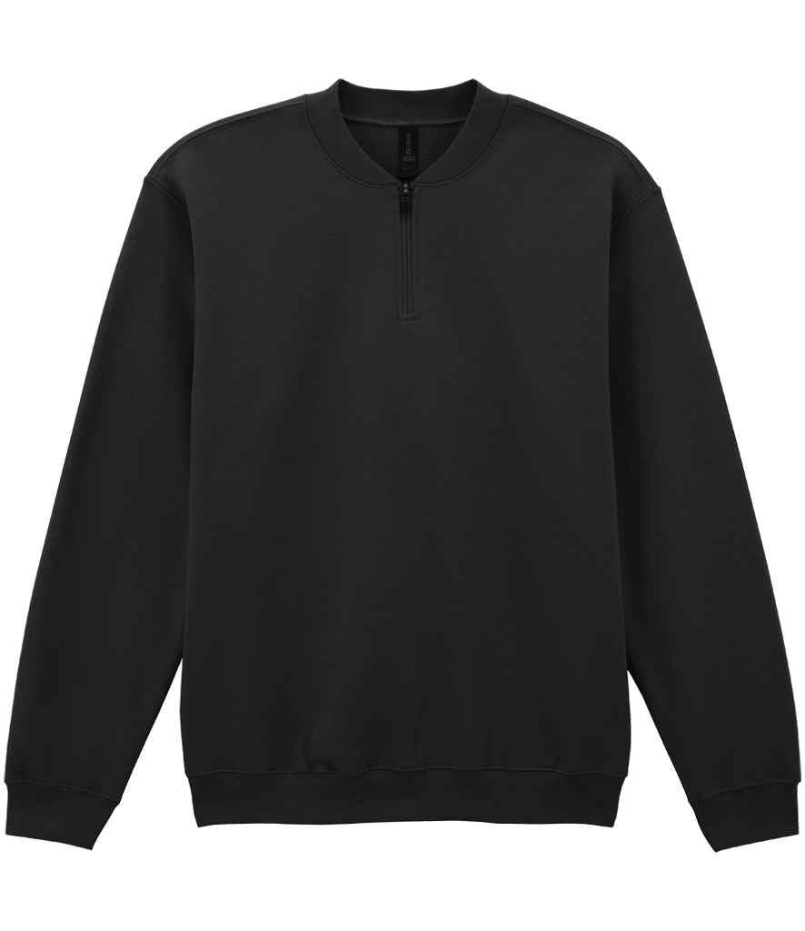 Gildan SoftStyle® Midweight Fleece 1/4 Zip Sweatshirt - Black (GD612)