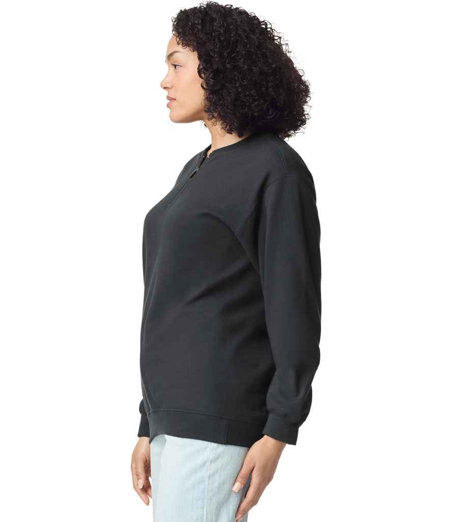 Gildan SoftStyle® Midweight Fleece 1/4 Zip Sweatshirt - Black (GD612)