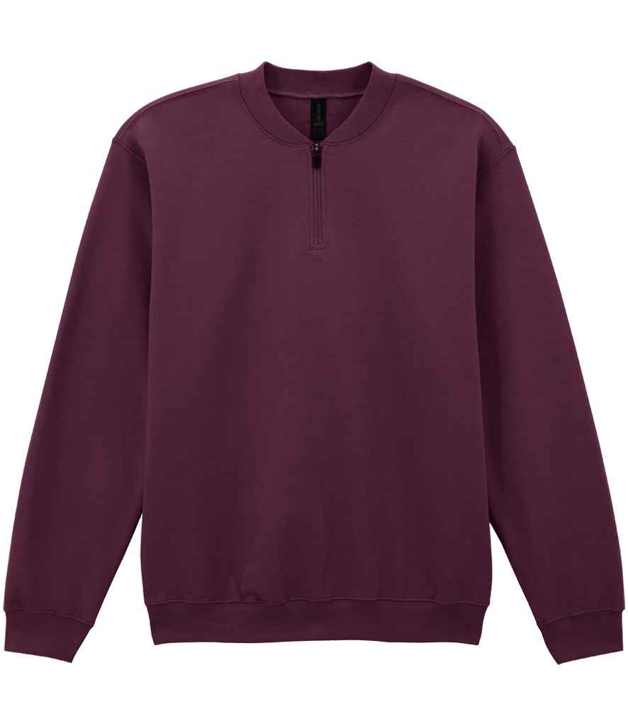 Gildan SoftStyle® Midweight Fleece 1/4 Zip Sweatshirt - Maroon (GD612)