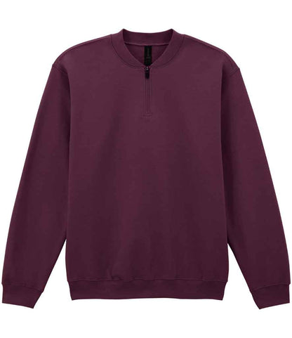 Gildan SoftStyle® Midweight Fleece 1/4 Zip Sweatshirt - Maroon (GD612)