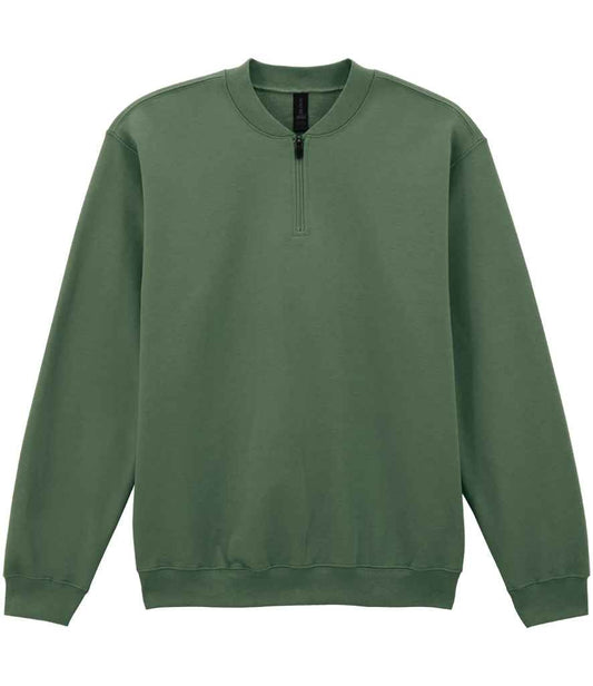 Gildan SoftStyle® Midweight Fleece 1/4 Zip Sweatshirt - Military Green (GD612)