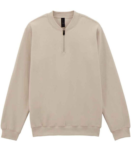 Gildan SoftStyle® Midweight Fleece 1/4 Zip Sweatshirt - Sand (GD612)