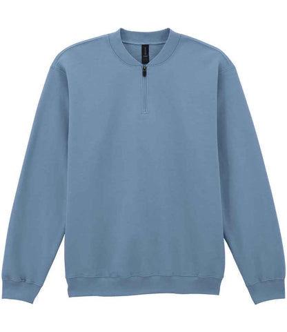 Gildan SoftStyle® Midweight Fleece 1/4 Zip Sweatshirt - Stone Blue (GD612)