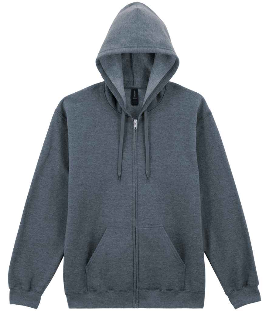 Gildan SoftStyle® Midweight Full Zip Hooded Sweatshirt - Dark Heather (GD69)