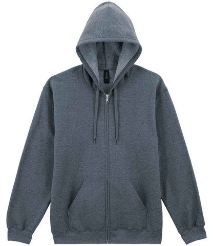 Gildan SoftStyle® Midweight Full Zip Hooded Sweatshirt - Dark Heather (GD69)