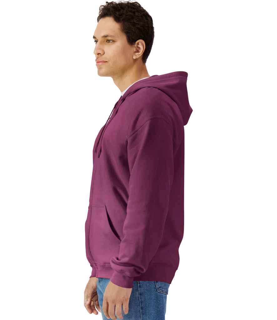 Gildan SoftStyle® Midweight Full Zip Hooded Sweatshirt - Maroon (GD69)