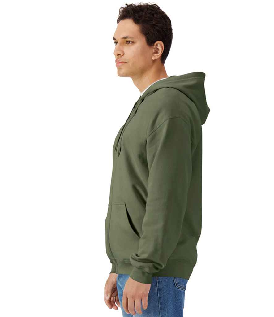 Gildan SoftStyle® Midweight Full Zip Hooded Sweatshirt - Military Green (GD69)