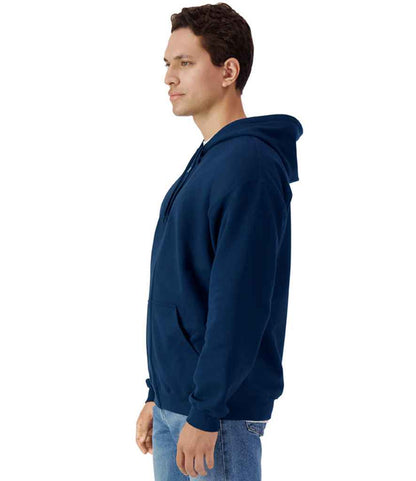 Gildan SoftStyle® Midweight Full Zip Hooded Sweatshirt - Navy (GD69)