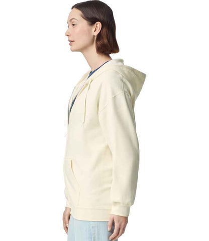 Gildan SoftStyle® Midweight Full Zip Hooded Sweatshirt - Off White (GD69)