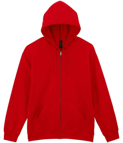 Gildan SoftStyle® Midweight Full Zip Hooded Sweatshirt - Red (GD69)