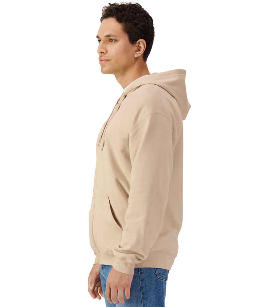 Gildan SoftStyle® Midweight Full Zip Hooded Sweatshirt - Sand (GD69)