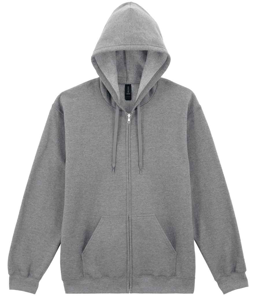 Gildan SoftStyle® Midweight Full Zip Hooded Sweatshirt - Sport Grey (GD69)
