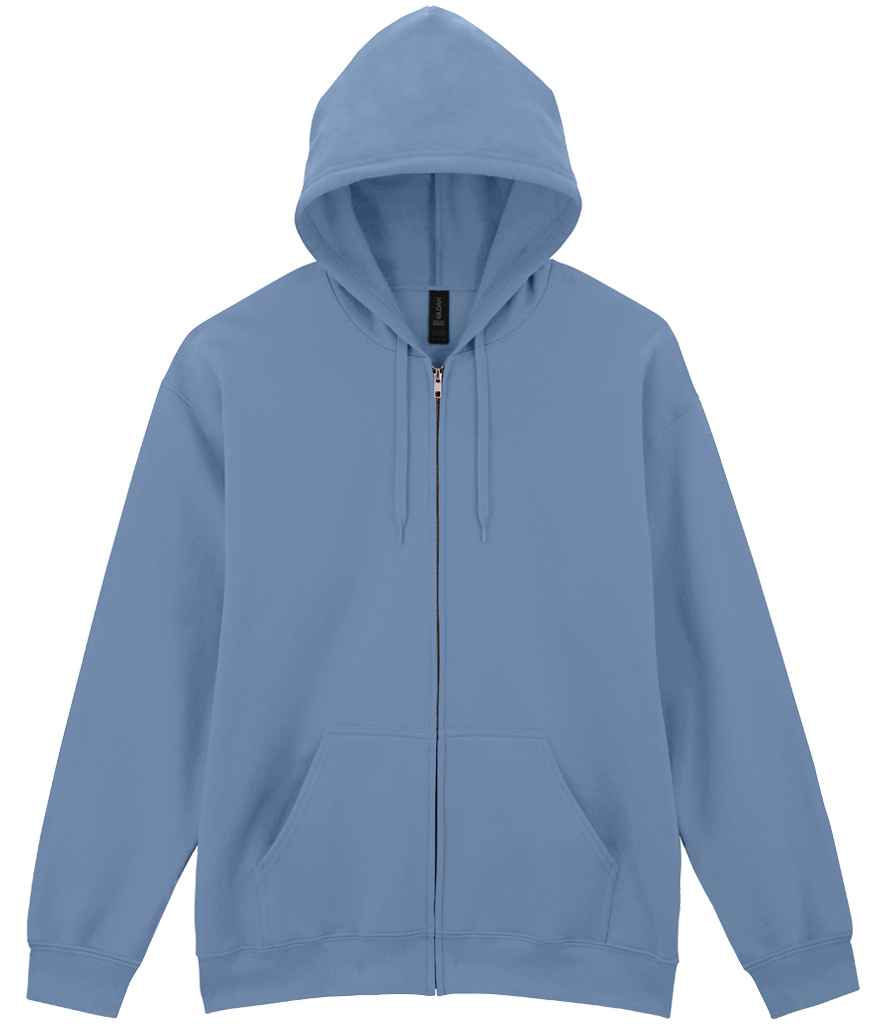 Gildan SoftStyle® Midweight Full Zip Hooded Sweatshirt - Stone Blue (GD69)