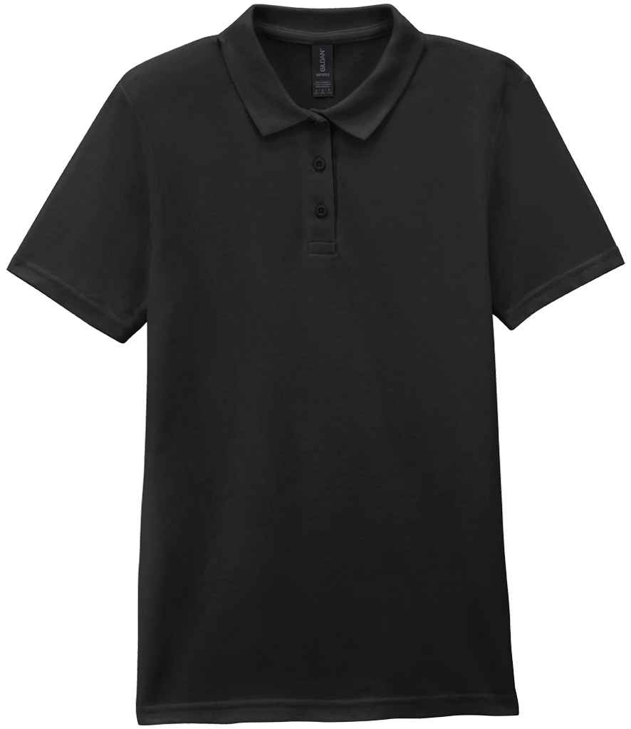 Gildan Ladies SoftStyle® Double Piqué Polo Shirt - Black (GD75)