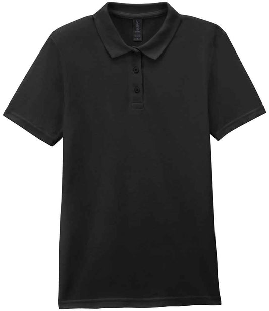 Gildan Ladies SoftStyle® Double Piqué Polo Shirt - Black (GD75)