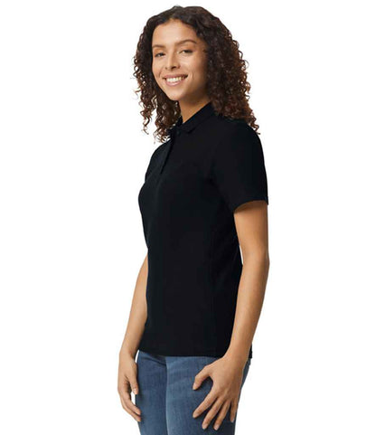 Gildan Ladies SoftStyle® Double Piqué Polo Shirt - Black (GD75)