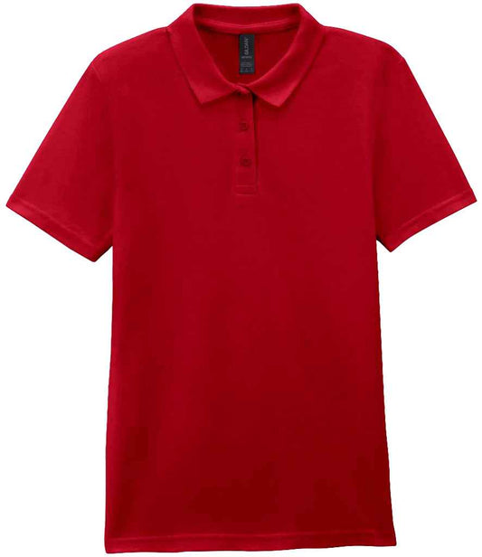 Gildan Ladies SoftStyle® Double Piqué Polo Shirt - Cherry Red (GD75)