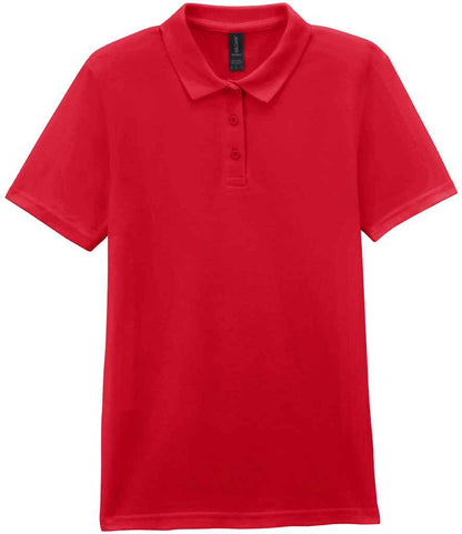 Gildan Ladies SoftStyle® Double Piqué Polo Shirt - Red (GD75)