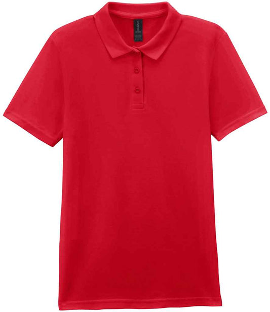 Gildan Ladies SoftStyle® Double Piqué Polo Shirt - Red (GD75)