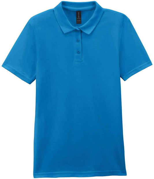 Gildan Ladies SoftStyle® Double Piqué Polo Shirt - Sapphire Blue (GD75)