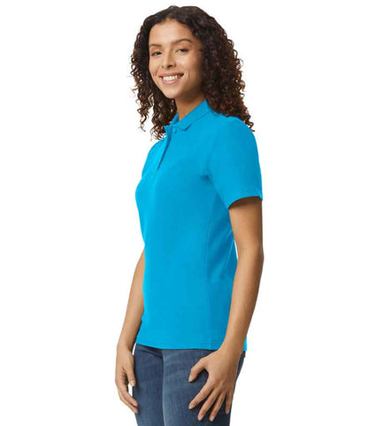 Gildan Ladies SoftStyle® Double Piqué Polo Shirt - Sapphire Blue (GD75)