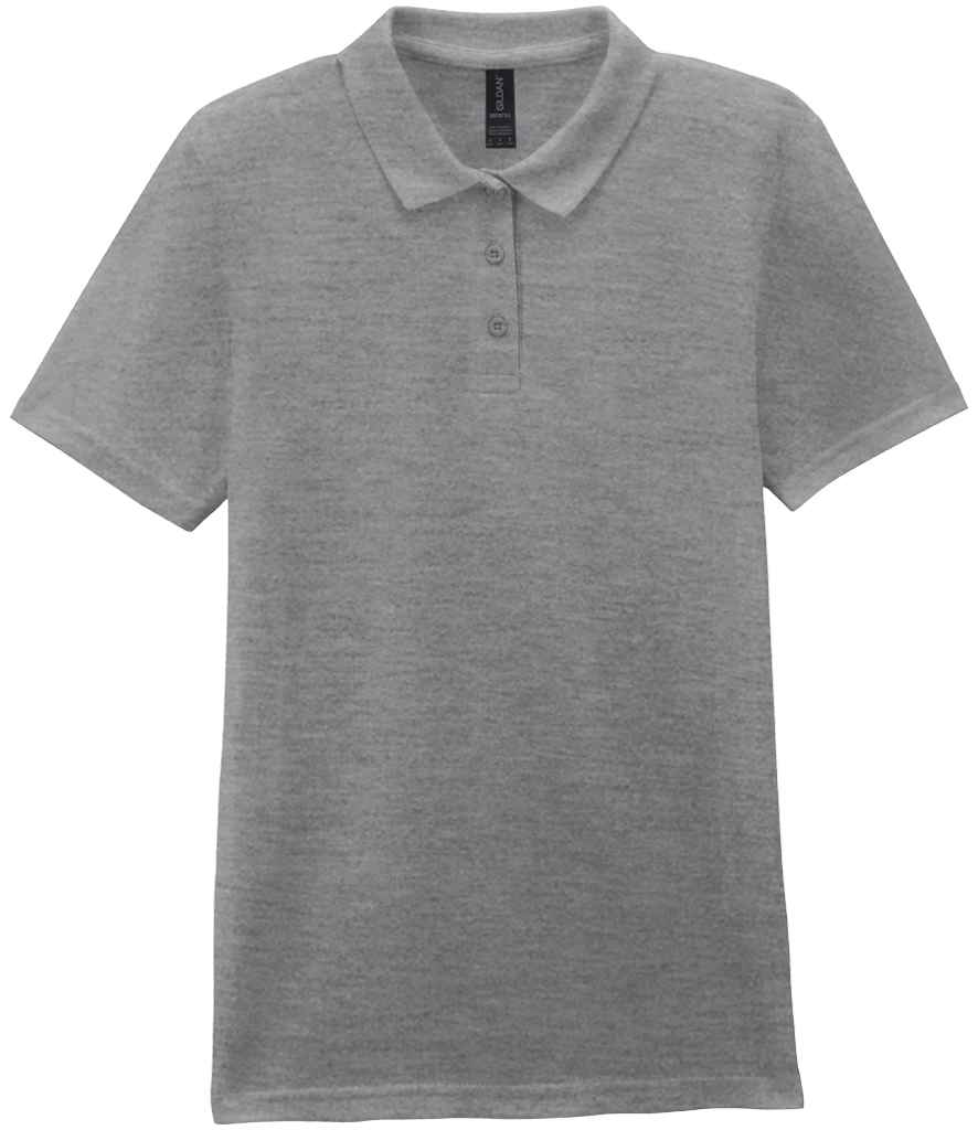 Gildan Ladies SoftStyle® Double Piqué Polo Shirt - Sport Grey (GD75)